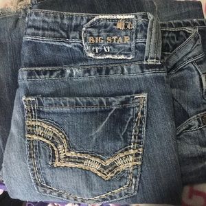 Big Star jeans with small jewels in pockets. 31R